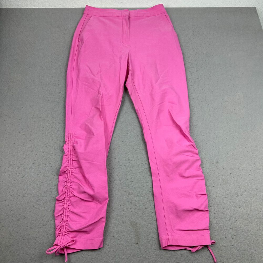 Derek Lam 10 Crosby Pants‎ Camryn Ruched Slim Pink Women's 8 Stretch